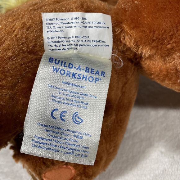 Build A Bear Pokemon Eevee Plush Stuffed Animal 16" Collectable Stuffed Animal - Picture 8 of 8